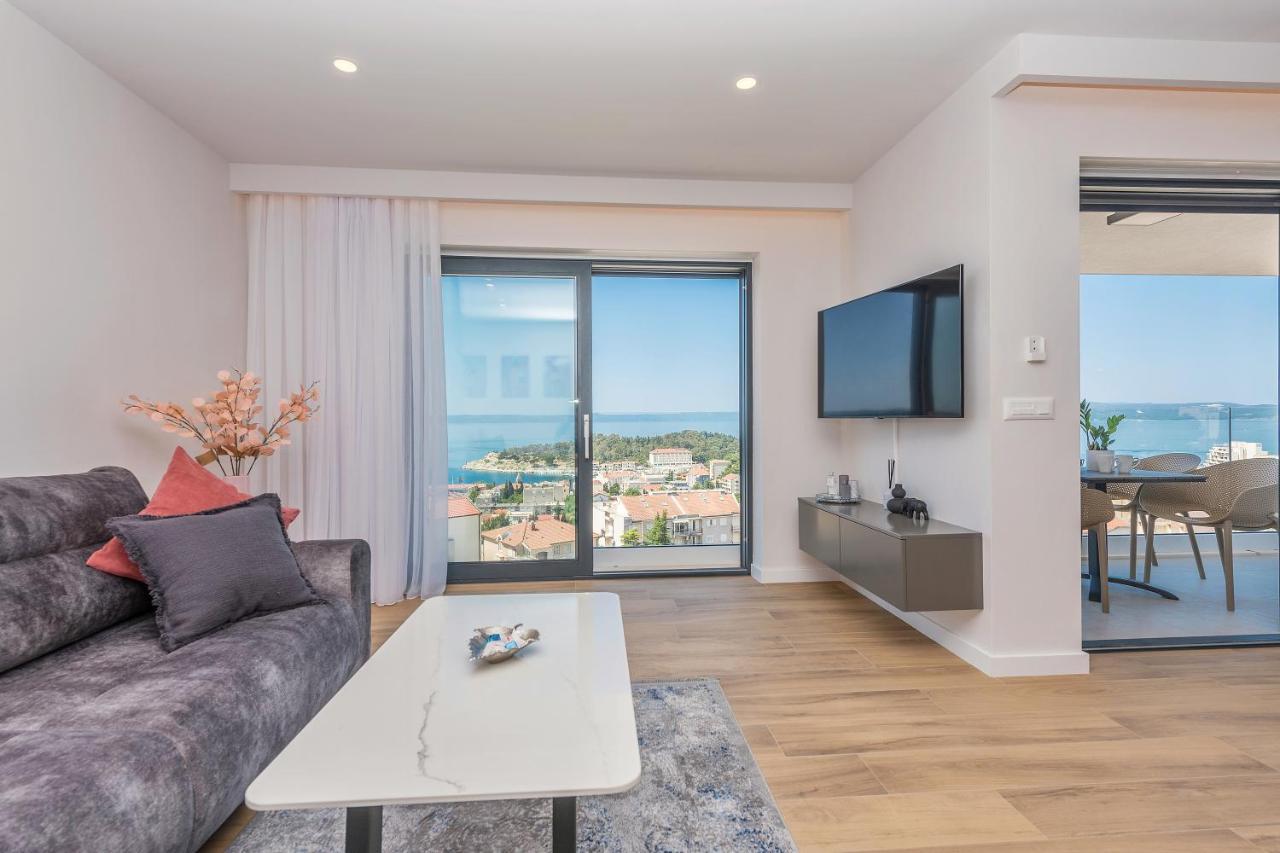Luxury Adria Sea & City View Apartment Makarska Exterior photo